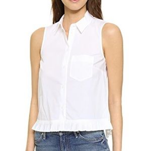 Madewell button up v back top